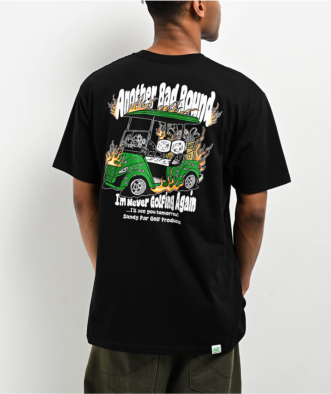 Sandy Par Another Bad Round Black T-Shirt