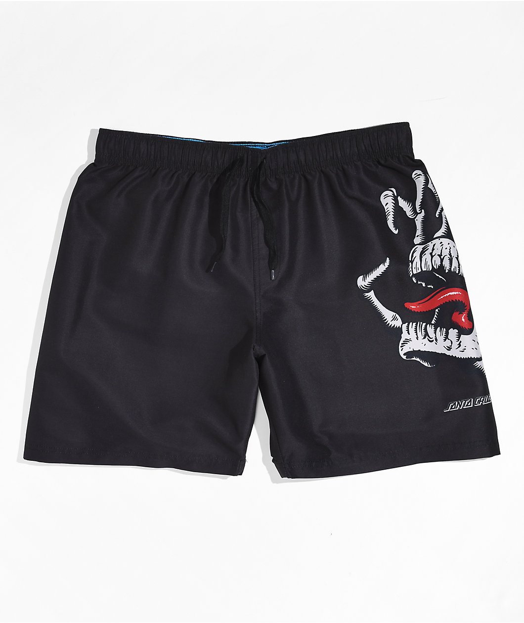 Santa Cruz Bone Hand Black Boardshorts