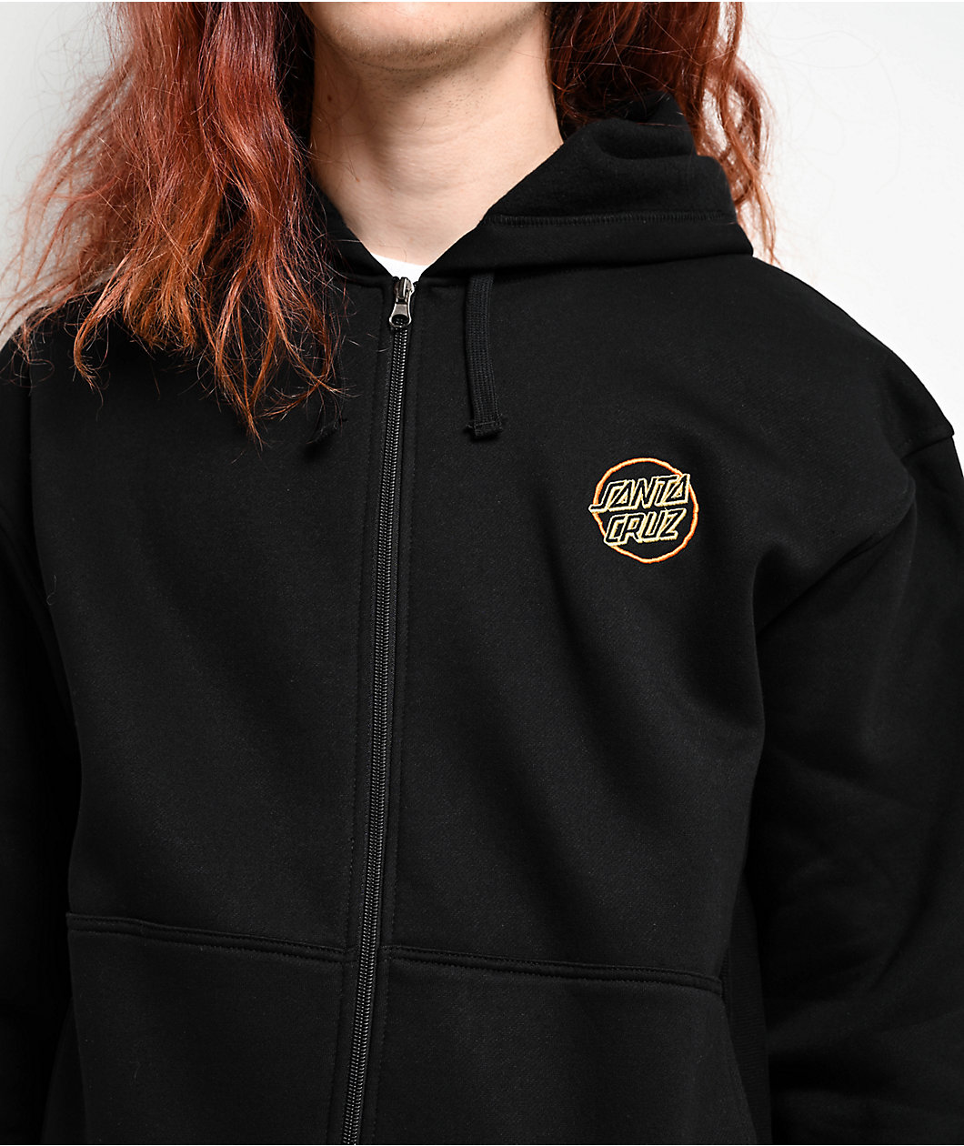 Santa Cruz Breaker Dot Black Zip Hoodie