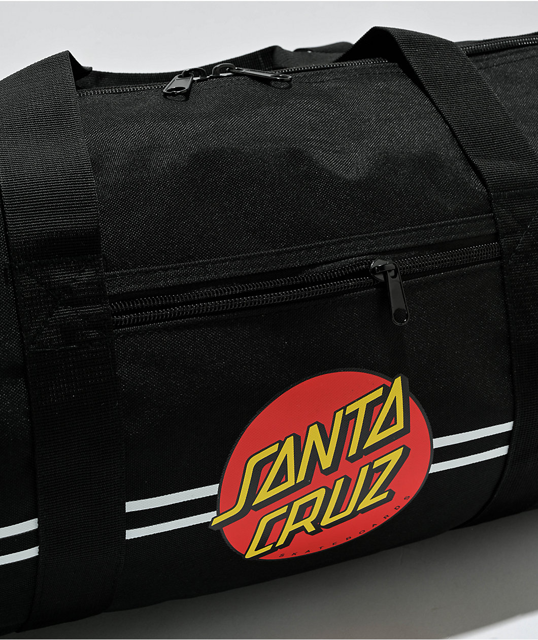 Santa Cruz Classic Dot Black & Red Duffle Bag