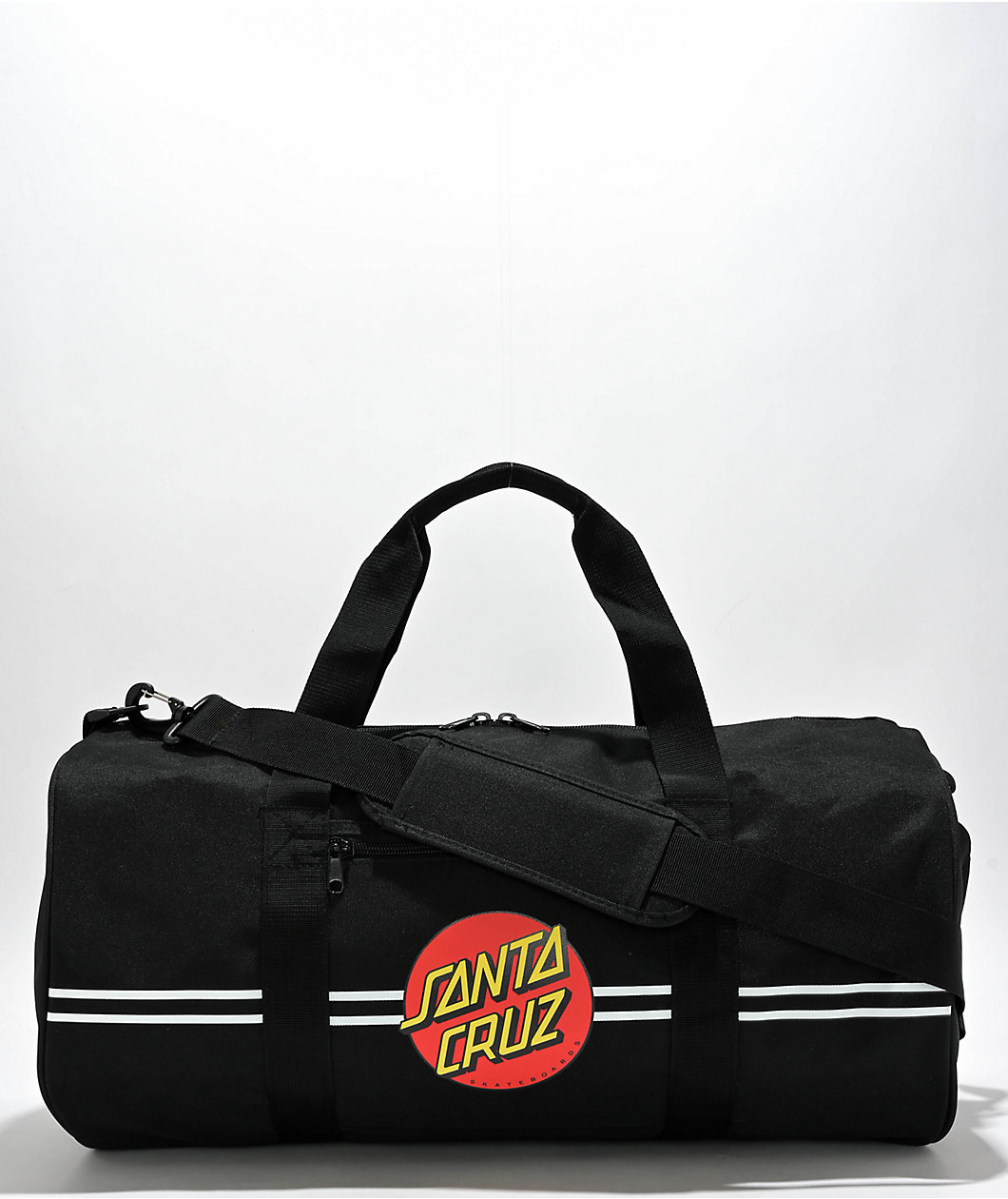 Santa Cruz Classic Dot Black & Red Duffle Bag