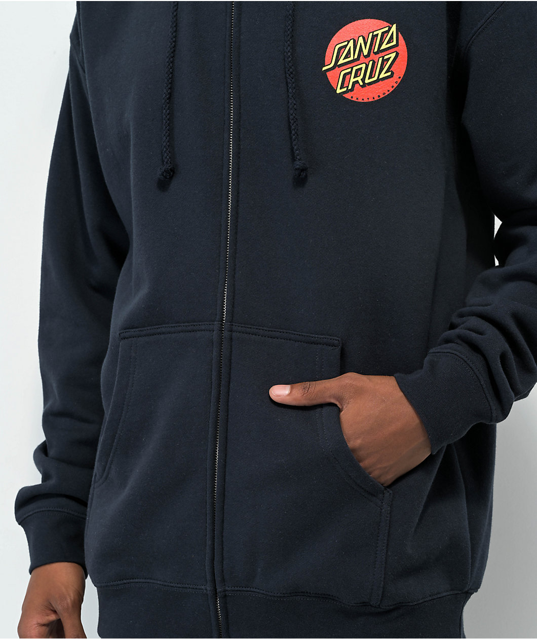 Santa Cruz Classic Dot Navy Zip Hoodie