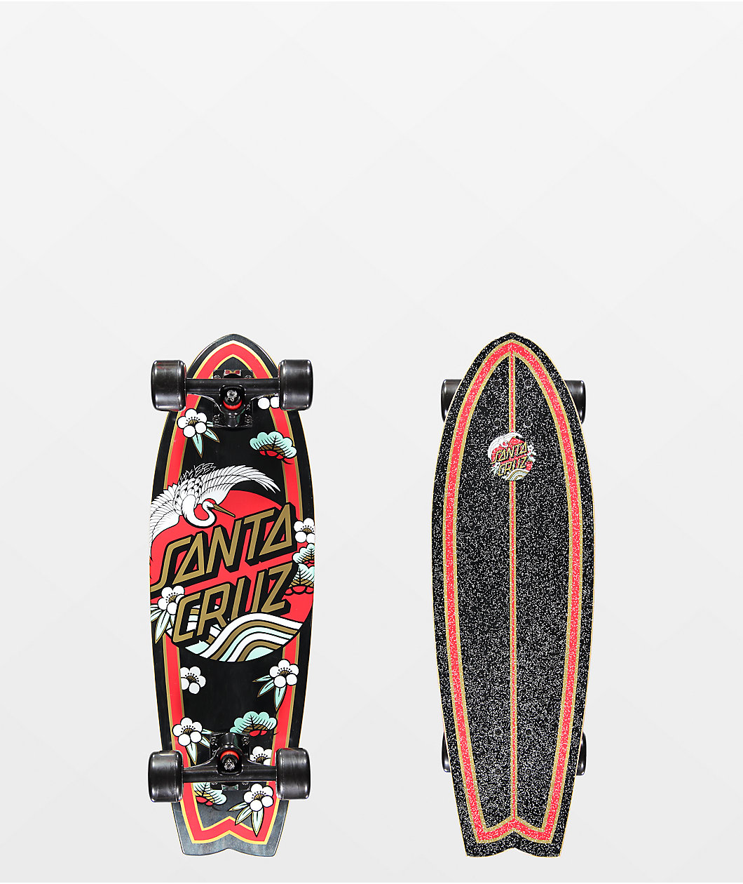 Santa Cruz Crane Dot Shark 27.5" Cruiser Skateboard Complete