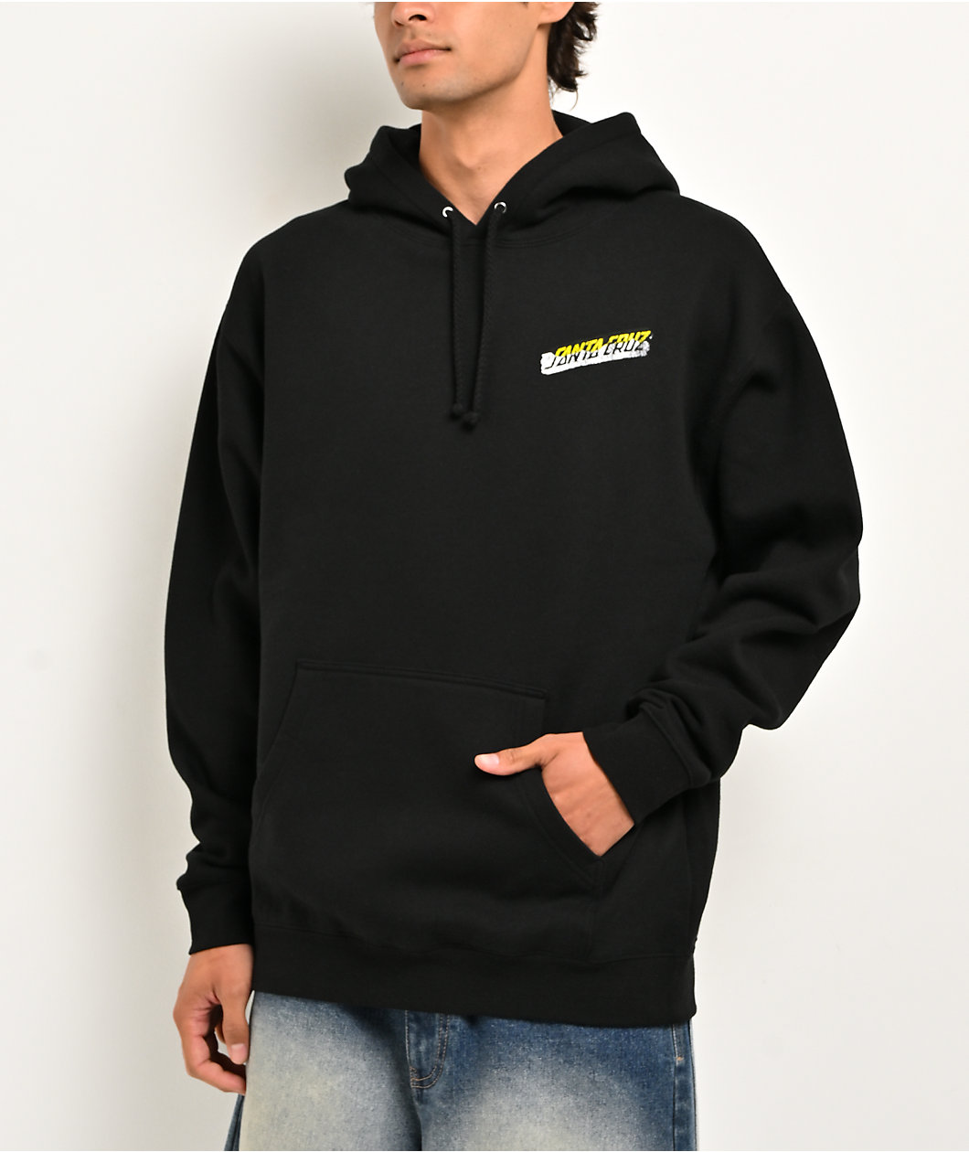 Santa Cruz Damaged Hand Black  Hoodie