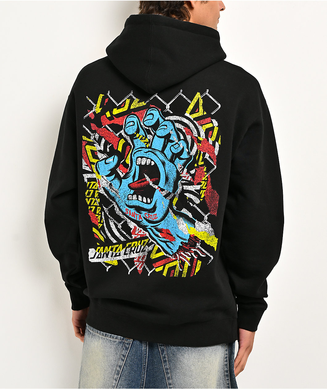 Santa Cruz Damaged Hand Black Hoodie
