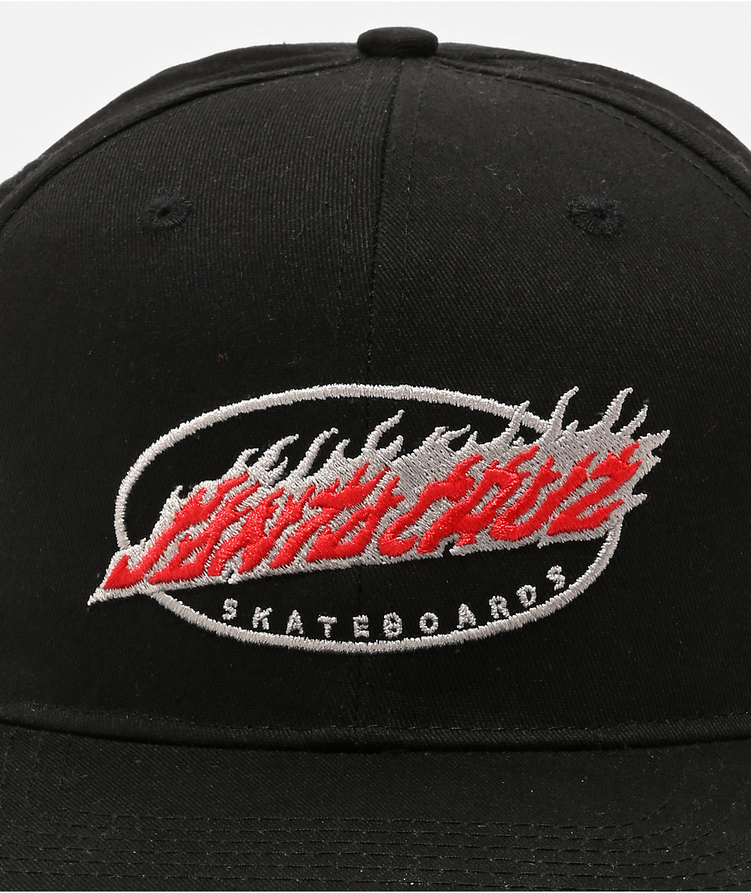 Santa Cruz Delfino Pinball Black Snapback Hat
