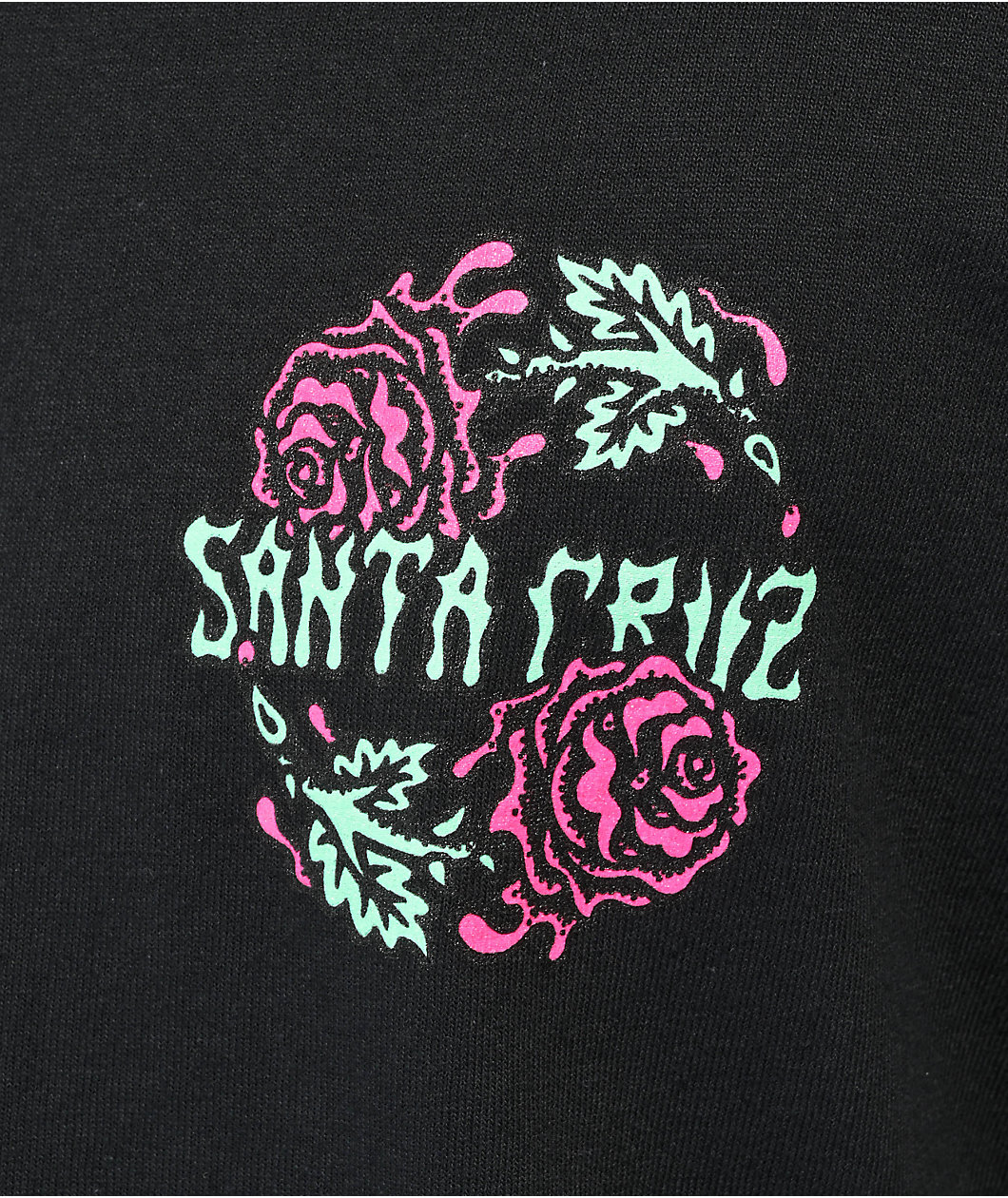 Santa Cruz Dressen Rose Crew 2 Black T-Shirt