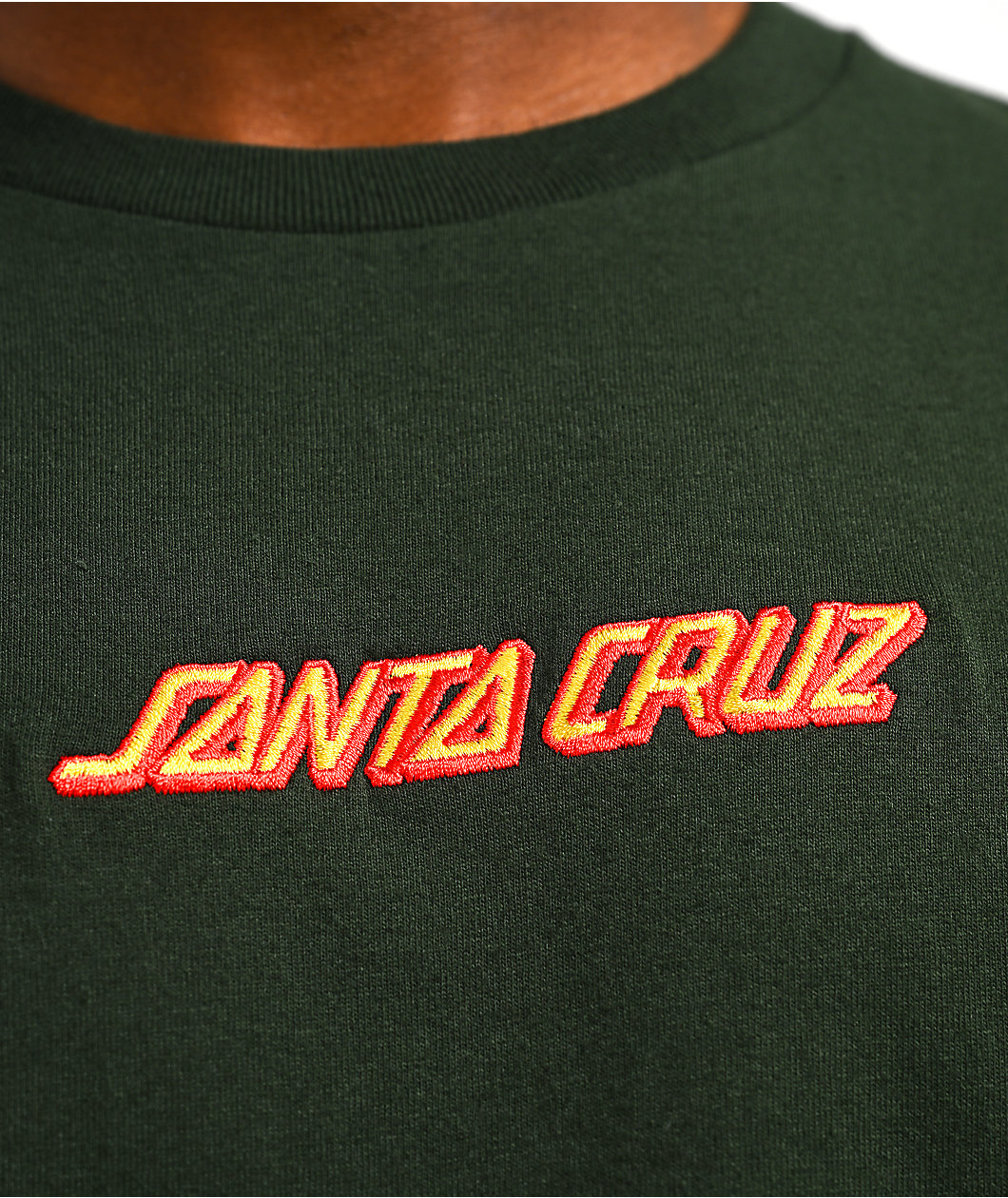 Santa Cruz Embroidered Green T-Shirt