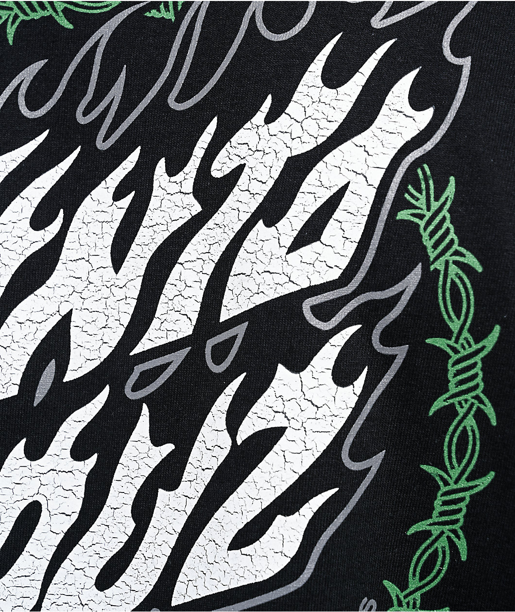 Santa Cruz Flame Crackle Black T-Shirt