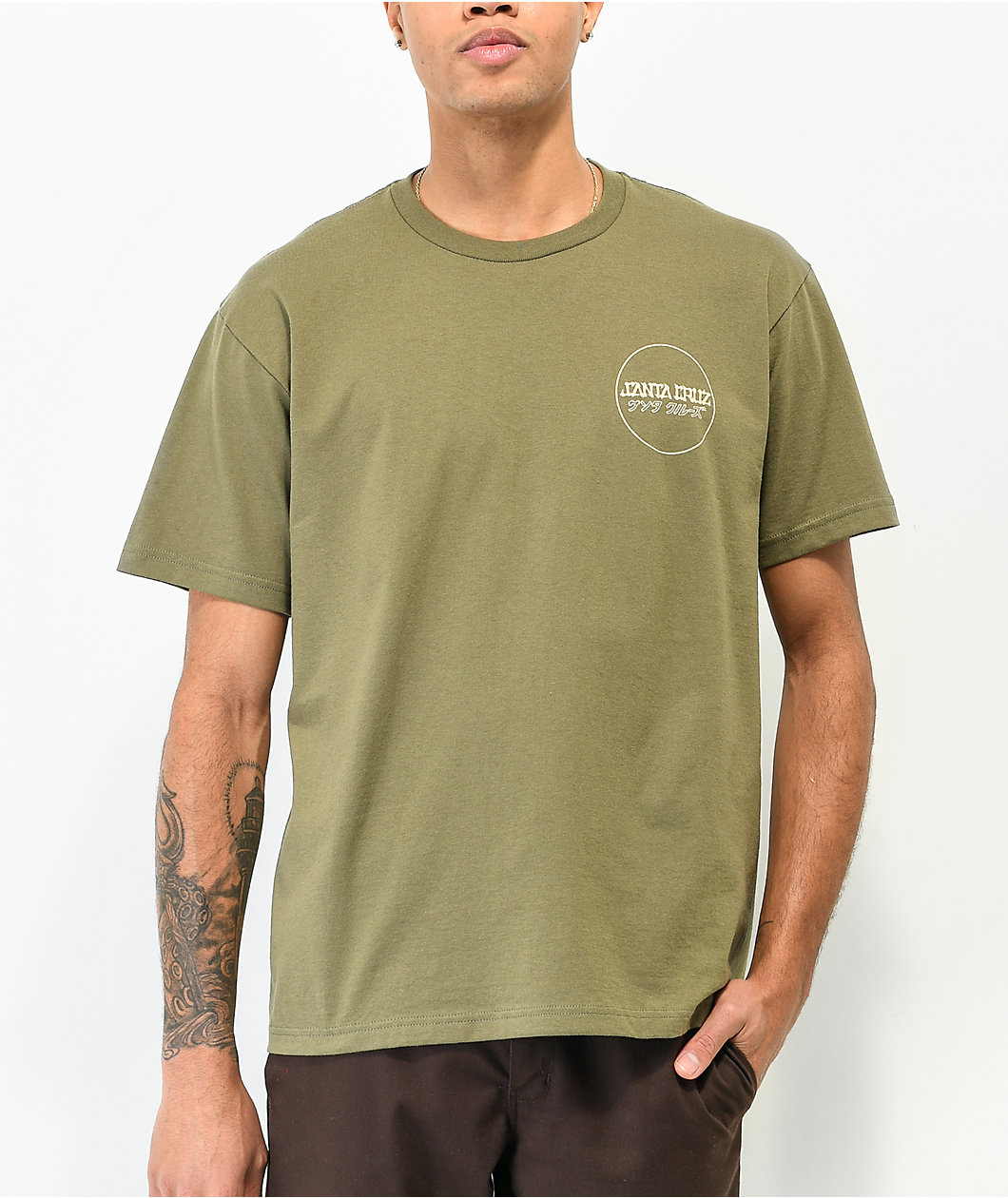 Santa Cruz Forge Hand Military Green T-Shirt