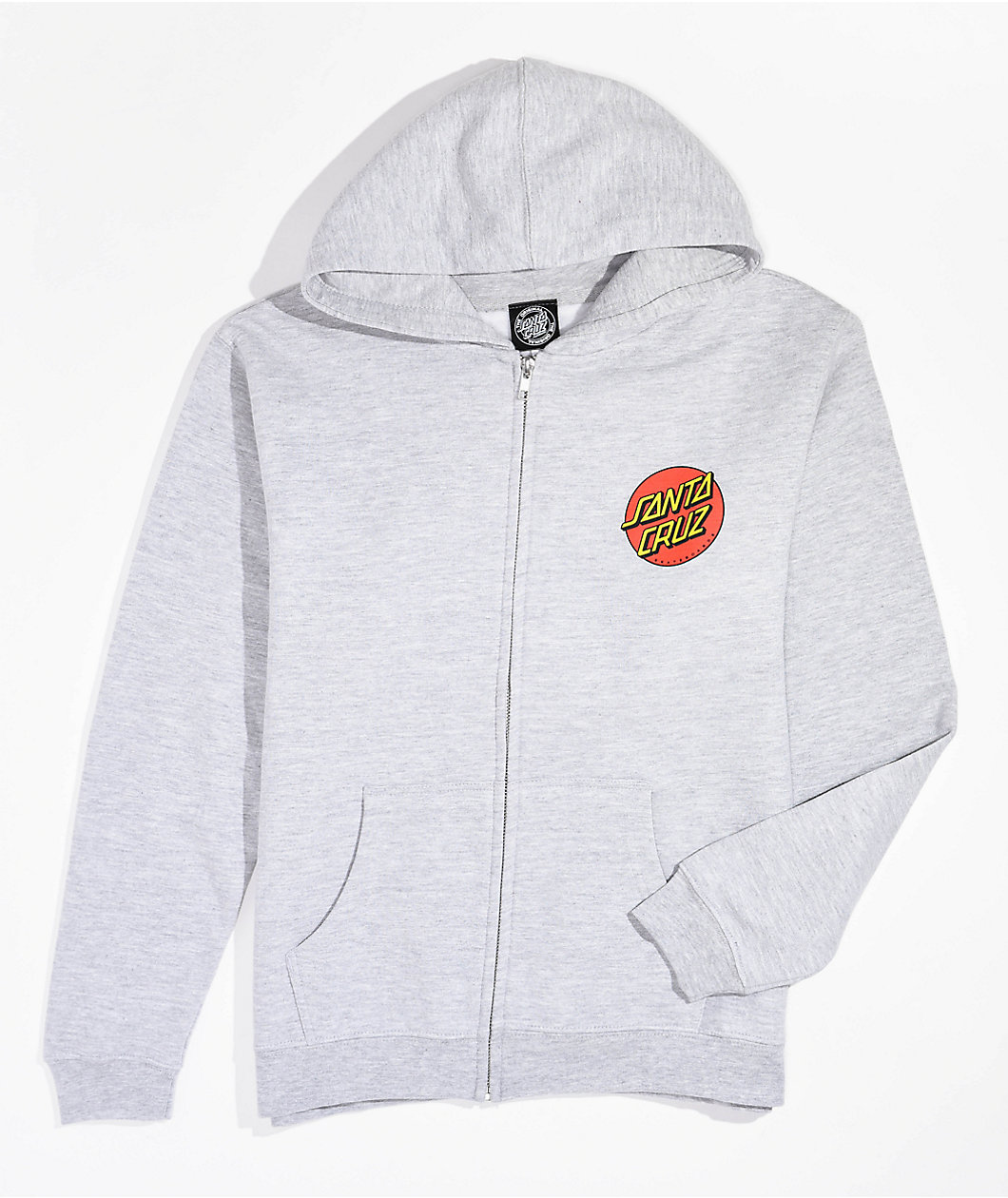 Santa Cruz Kids Classic Dot Grey Zip Hoodie