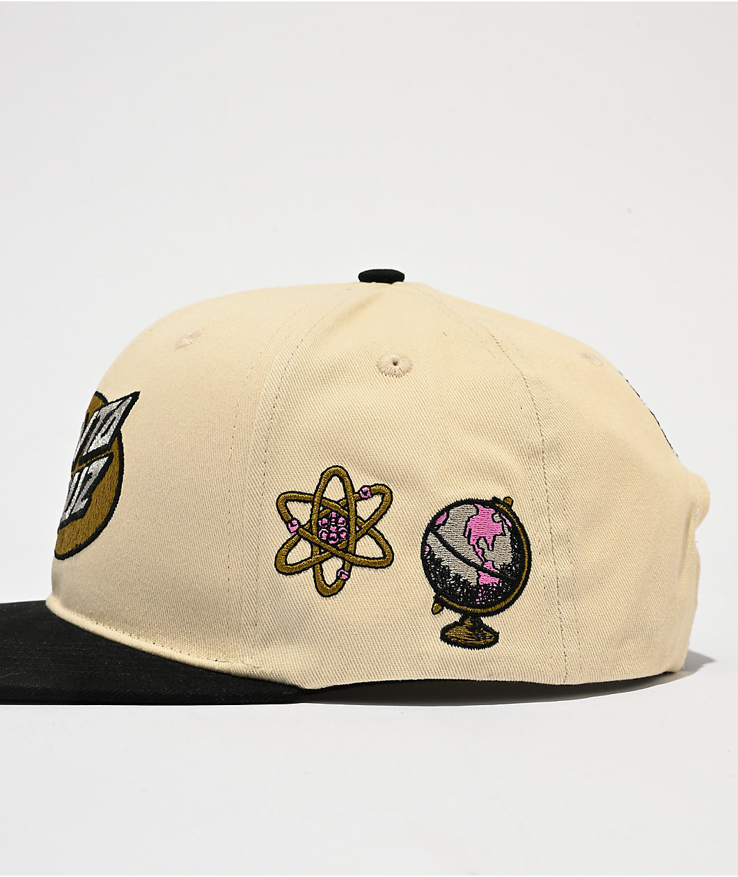 Santa Cruz Knibbs Cryptic Natural & Black Snapback Hat