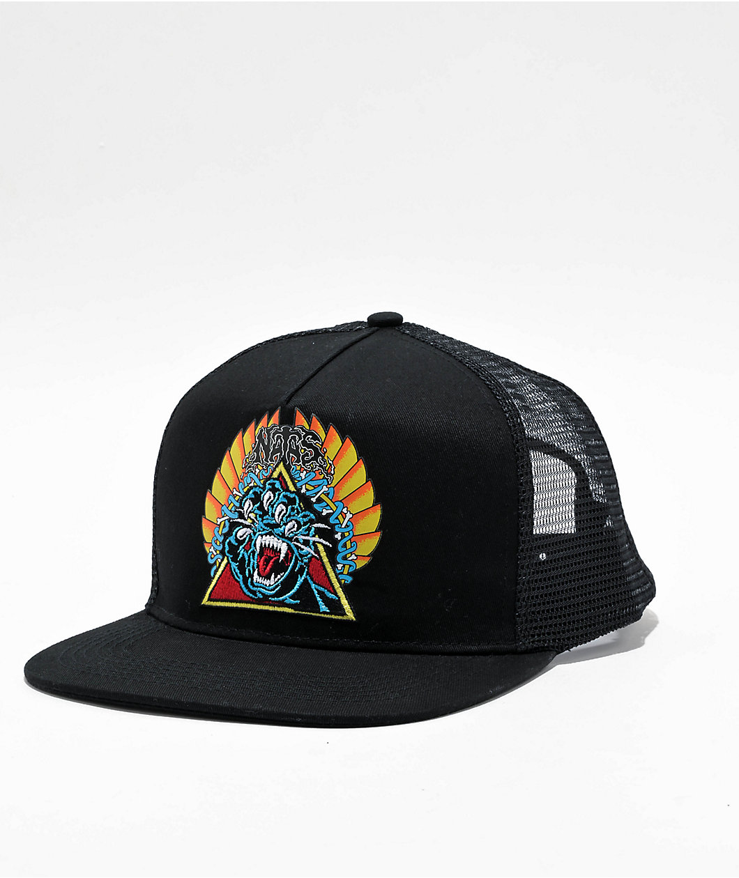 Santa Cruz Natas Screaming Panther Black Trucker Hat