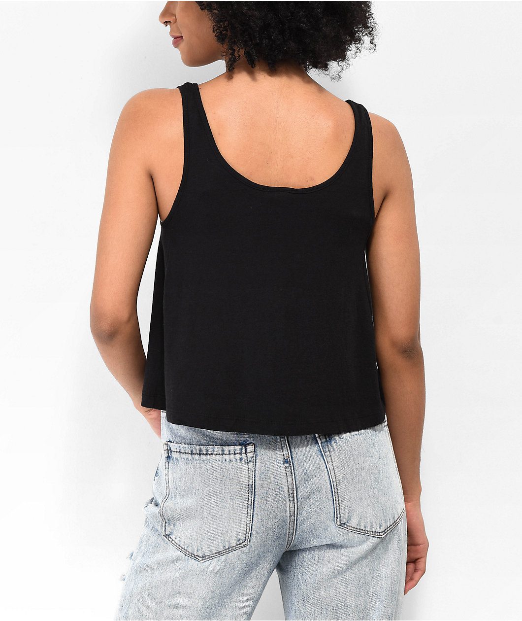 Santa Cruz Not A Dot Black Crop Tank Top
