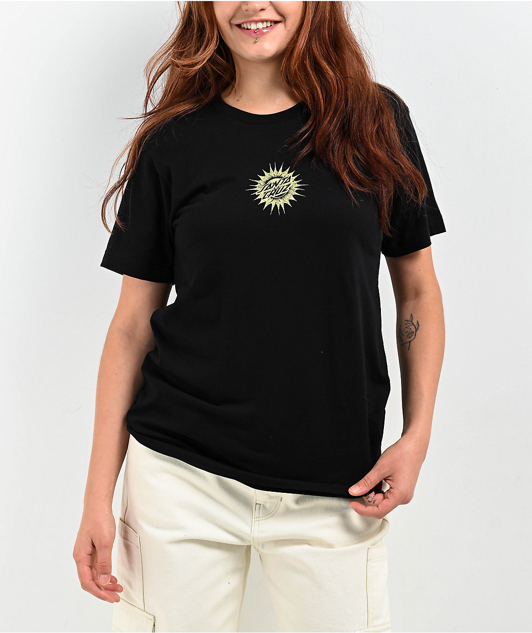 Santa Cruz Ornate Dot Center Black T-Shirt