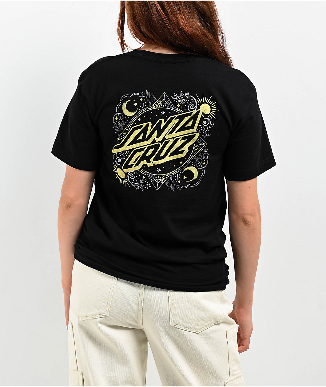 Santa Cruz Ornate Dot Center Black T-Shirt