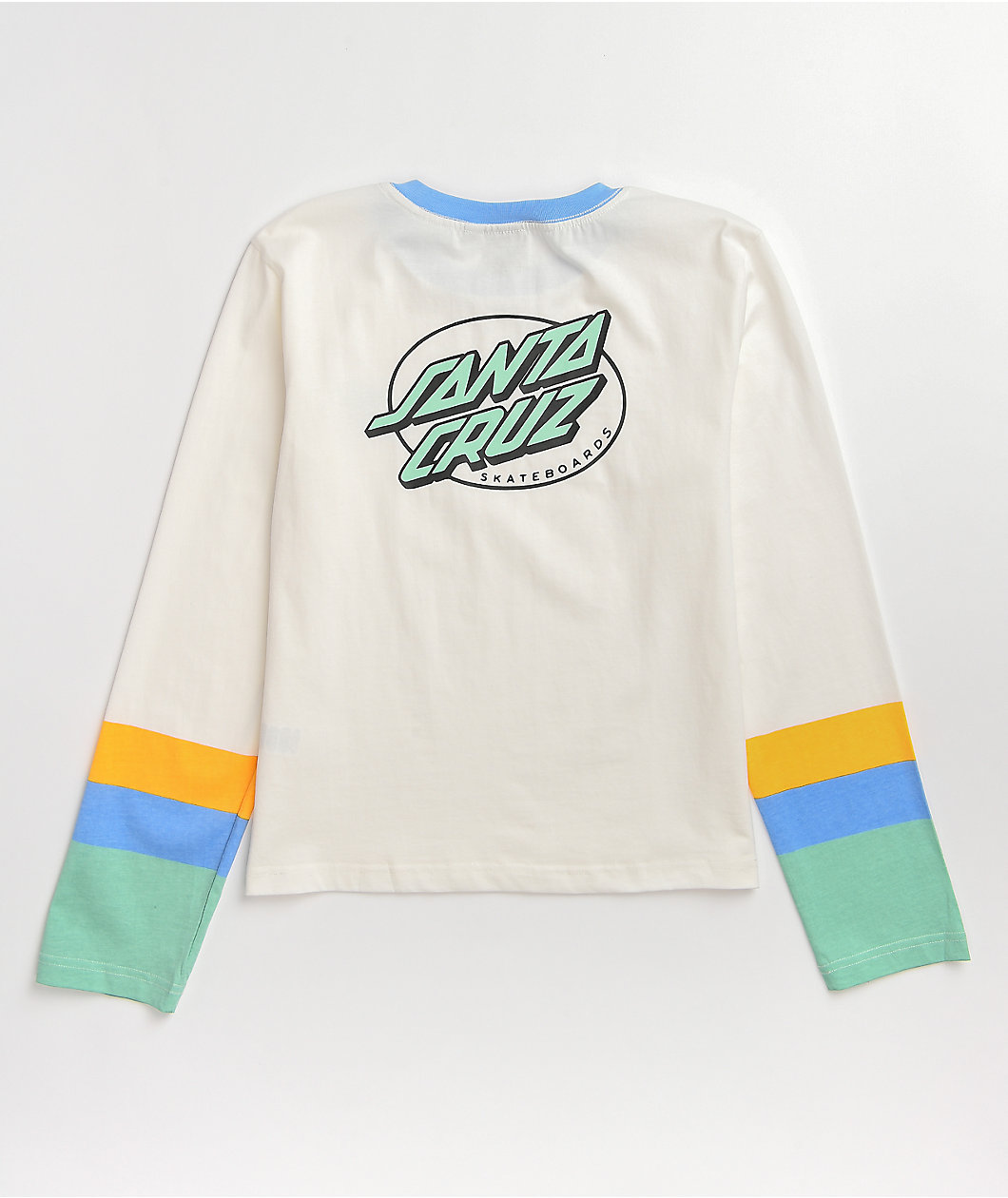 Santa Cruz Partial Oval Dot White & Multi Long Sleeve T-Shirt