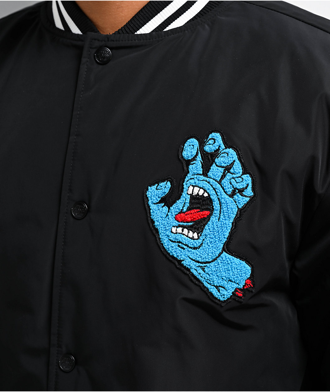 Santa Cruz Screaming Hand Black Stadium Jacket