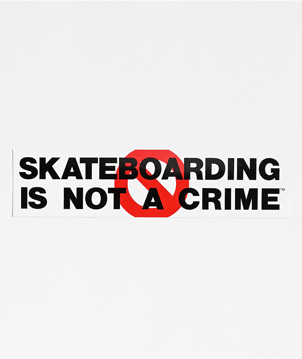 Santa Cruz Skateboarding Is Not A Crime Bumper Sticker