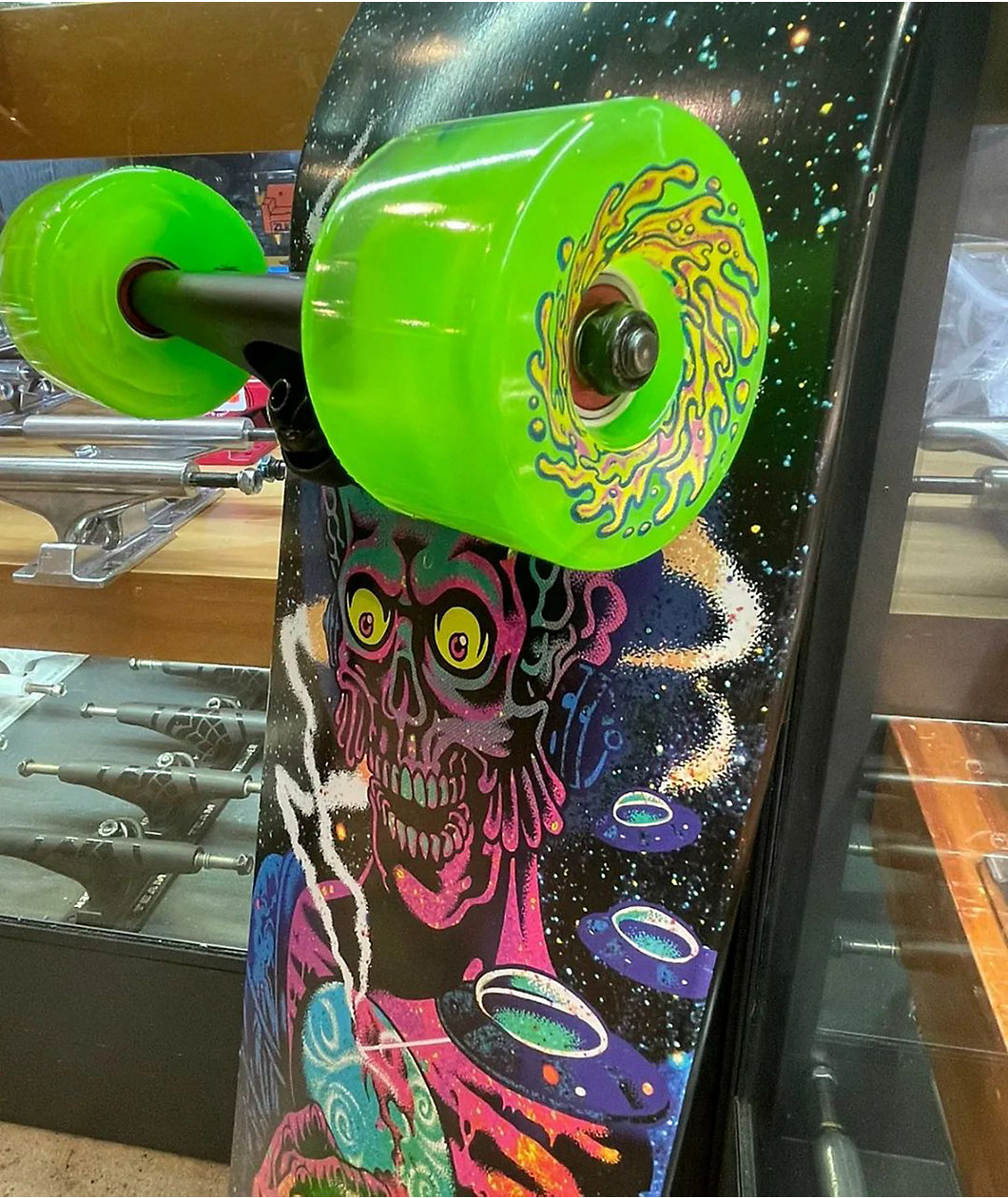 Santa Cruz Slime Balls OG 66mm 78a Translucent Green Cruiser Skateboard Wheels