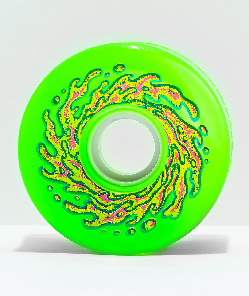 Santa Cruz Slime Balls OG 66mm 78a Translucent Green Cruiser Skateboard Wheels