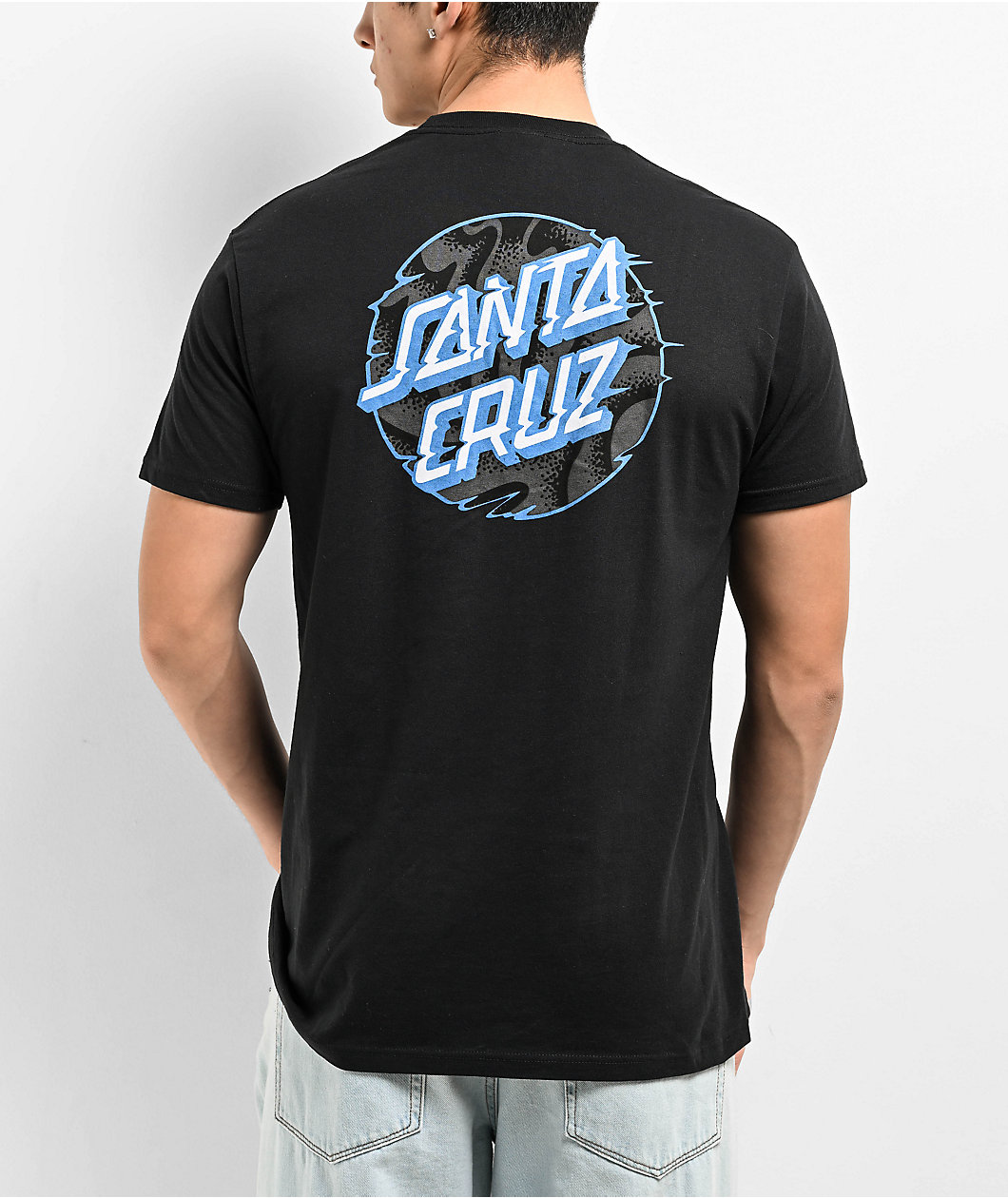 Santa Cruz Vivid Slick Dot Black T-Shirt