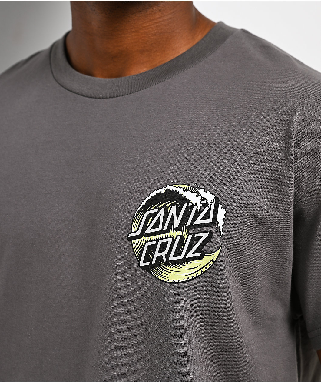 Santa Cruz Wave Dot Charcoal T-Shirt