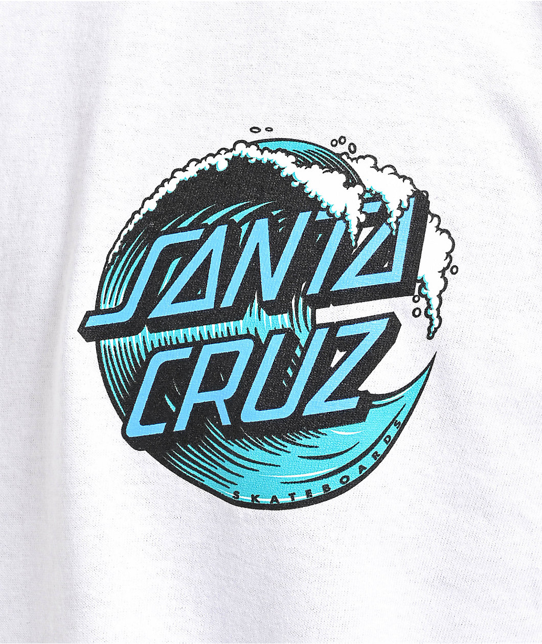 Santa Cruz Wave Dot White Long Sleeve T-Shirt