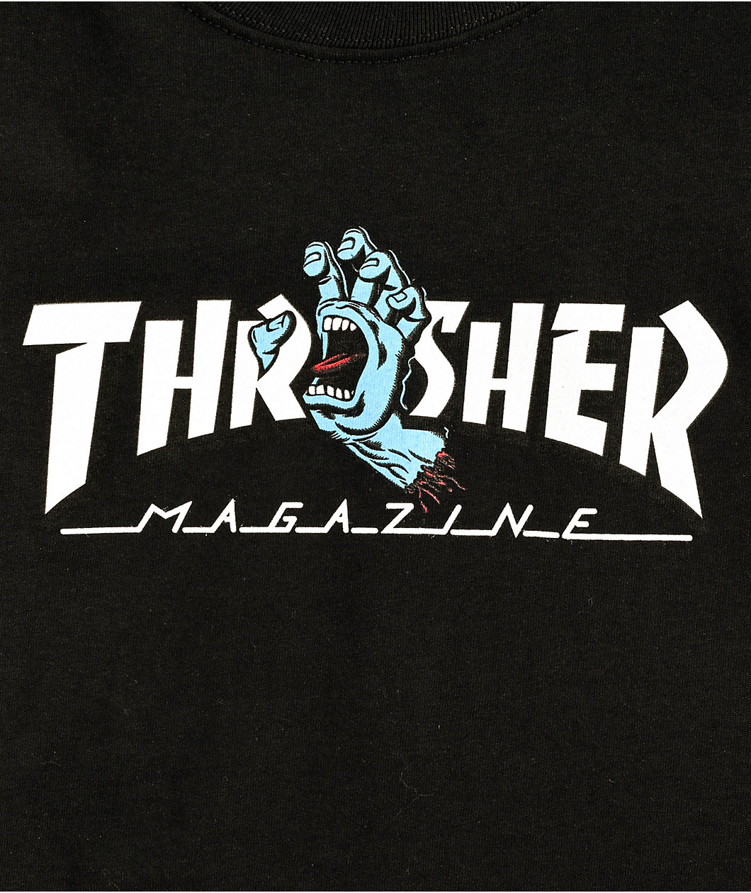 Santa Cruz x Thrasher Kids Screaming Hand Black T-Shirt