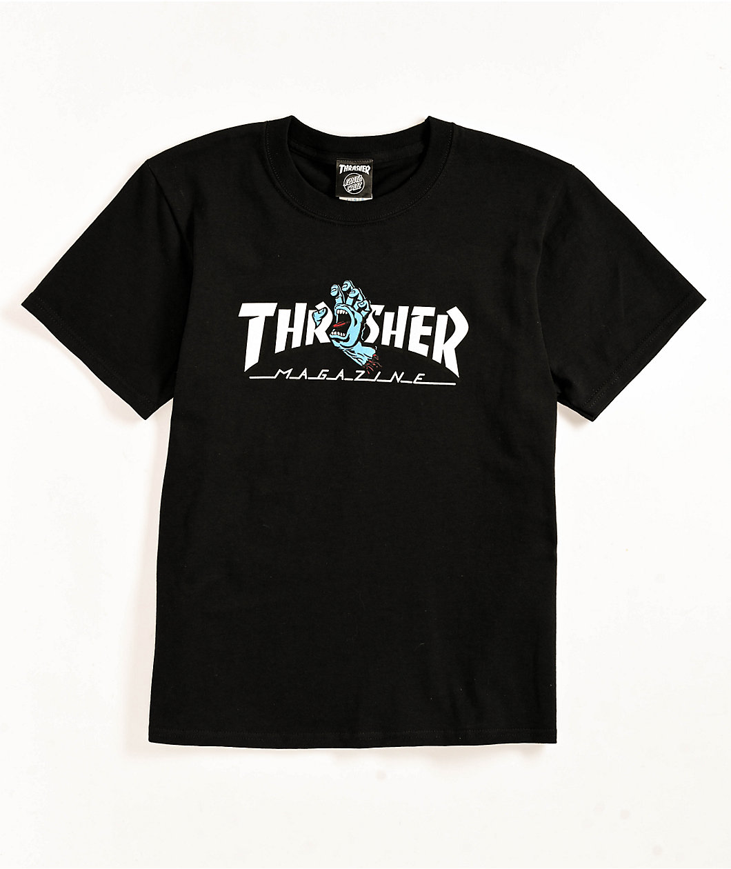 Santa Cruz x Thrasher Kids Screaming Hand Black T-Shirt