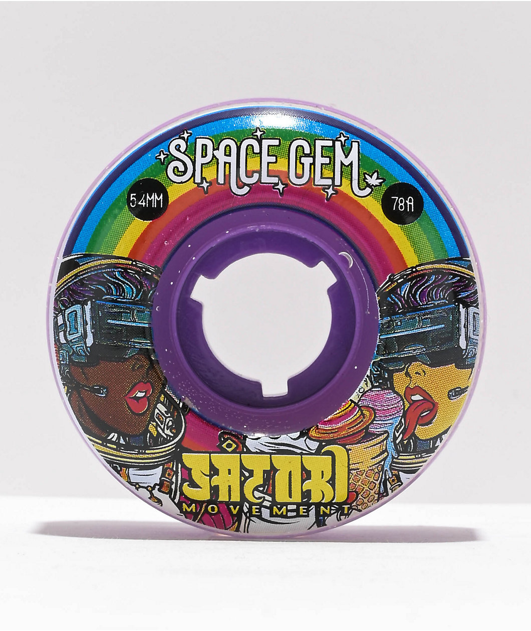 Satori Space Gem Astronaut 54mm 78a Purple Cruiser Skateboard Wheels