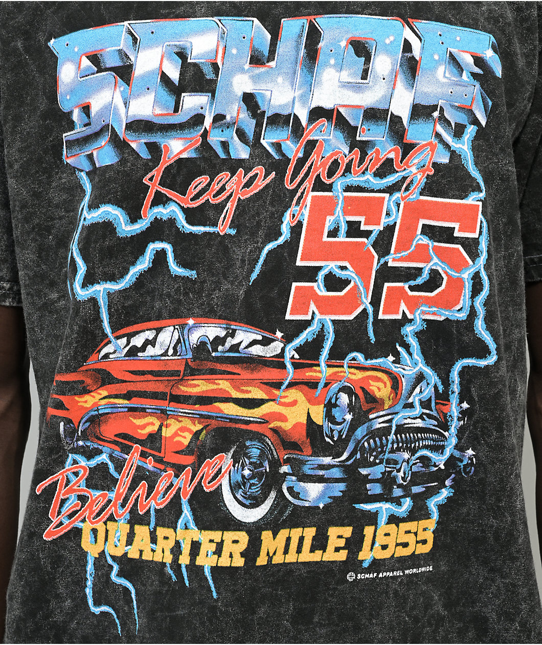 Schaf Quarter Mile Black Wash T-Shirt