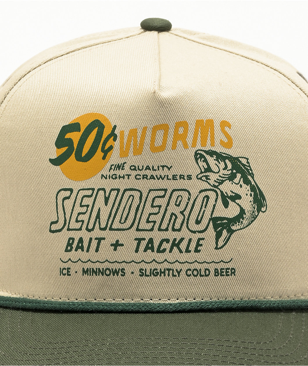 Sendero 50 Cent Worms Beige Snapback Hat