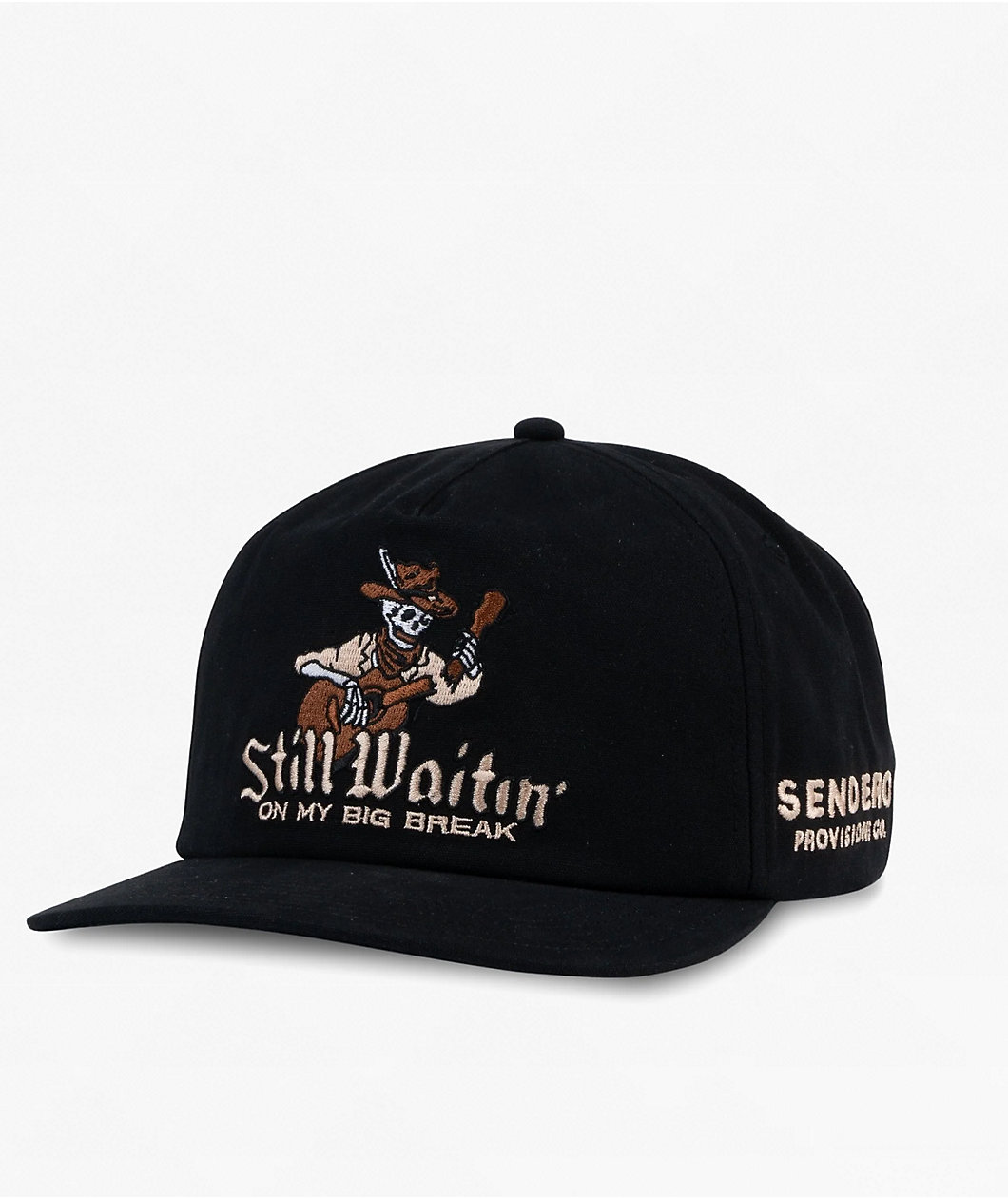 Sendero Big Break Black Canvas Snapback Hat