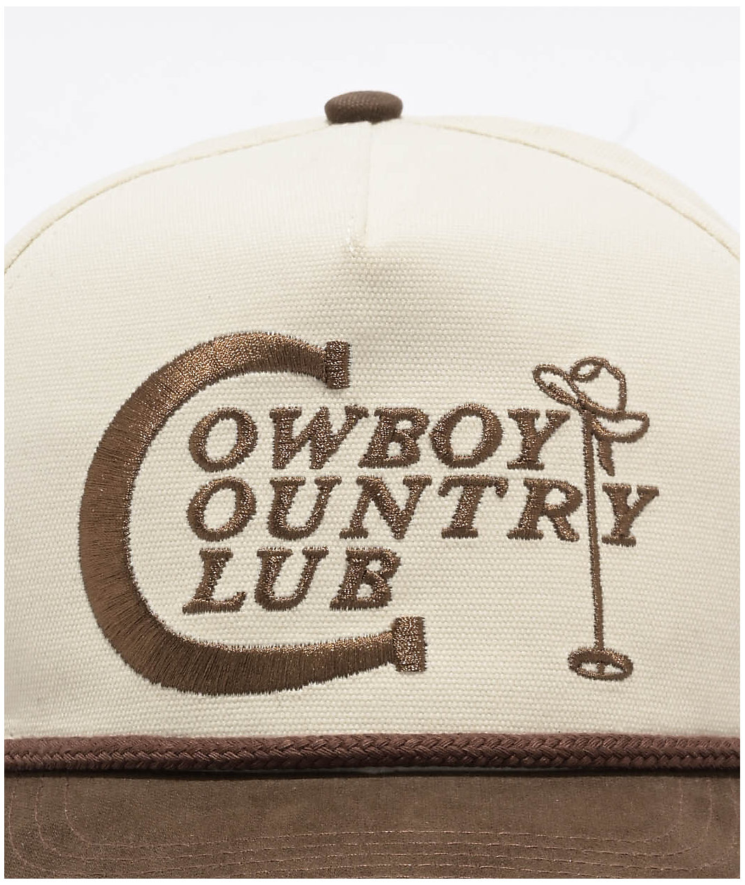 Sendero Cowboy Country Club Cream & Brown Snapback Hat