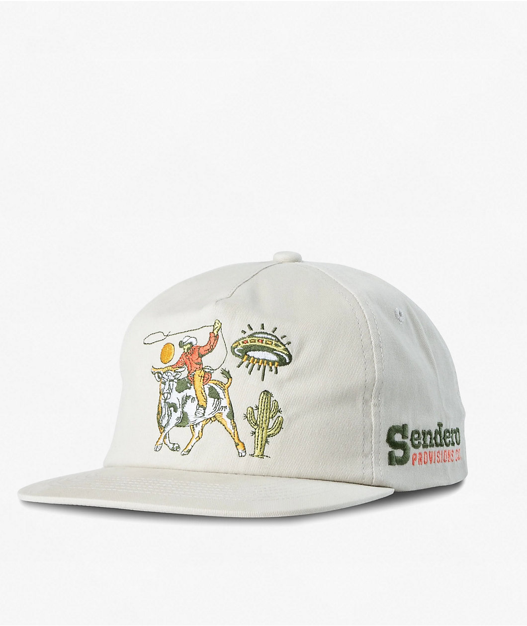 Sendero Greetings Natural Canvas Snapback Hat