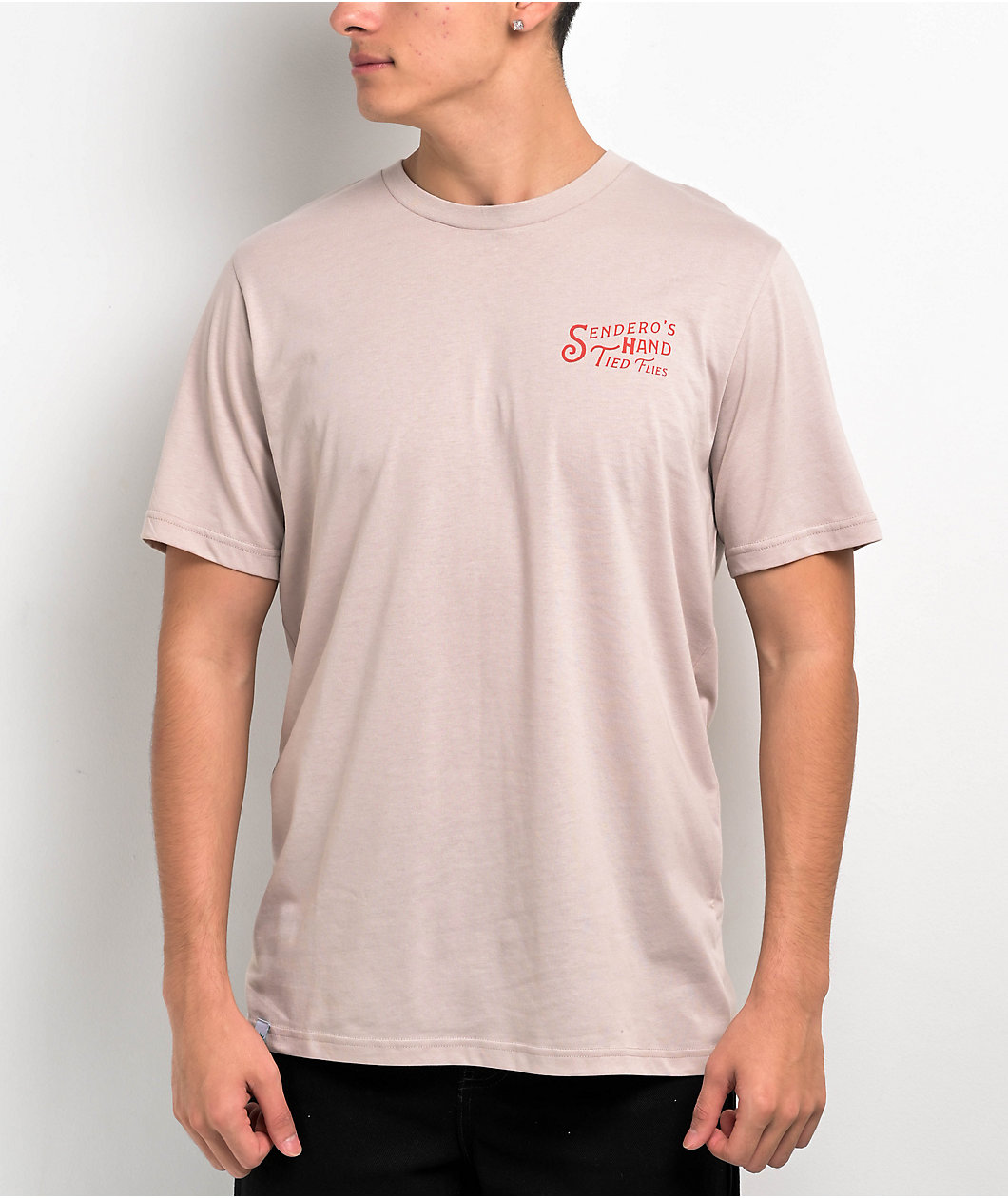 Sendero Hand Tied Flies Tan T-Shirt