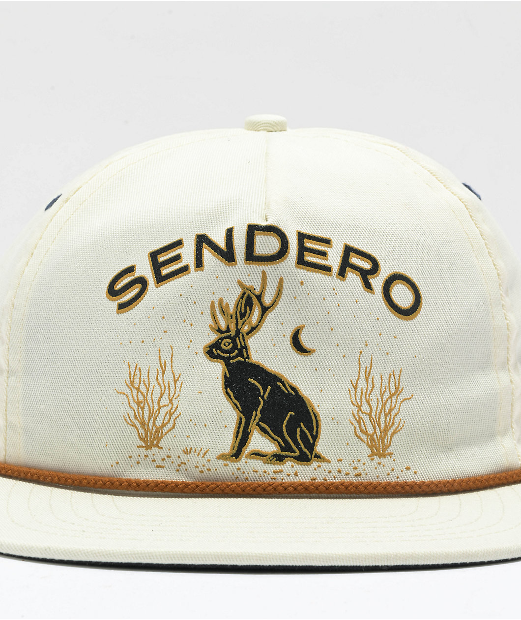Sendero Jackalope White Snapback Hat