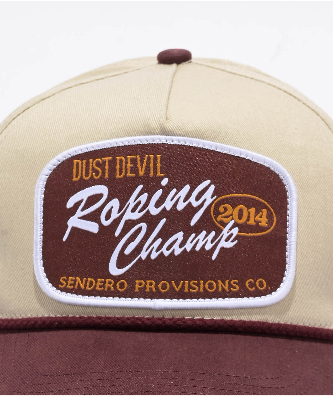 Sendero Roping Champ Cream & Maroon Snapback Hat