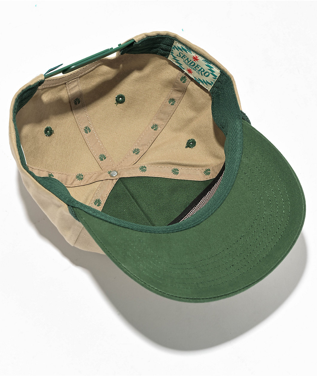 Sendero Time Flies Sand & Green Snapback Hat