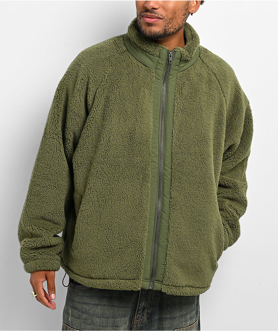 Shaka Wear 2.0 Green Sherpa Jacket