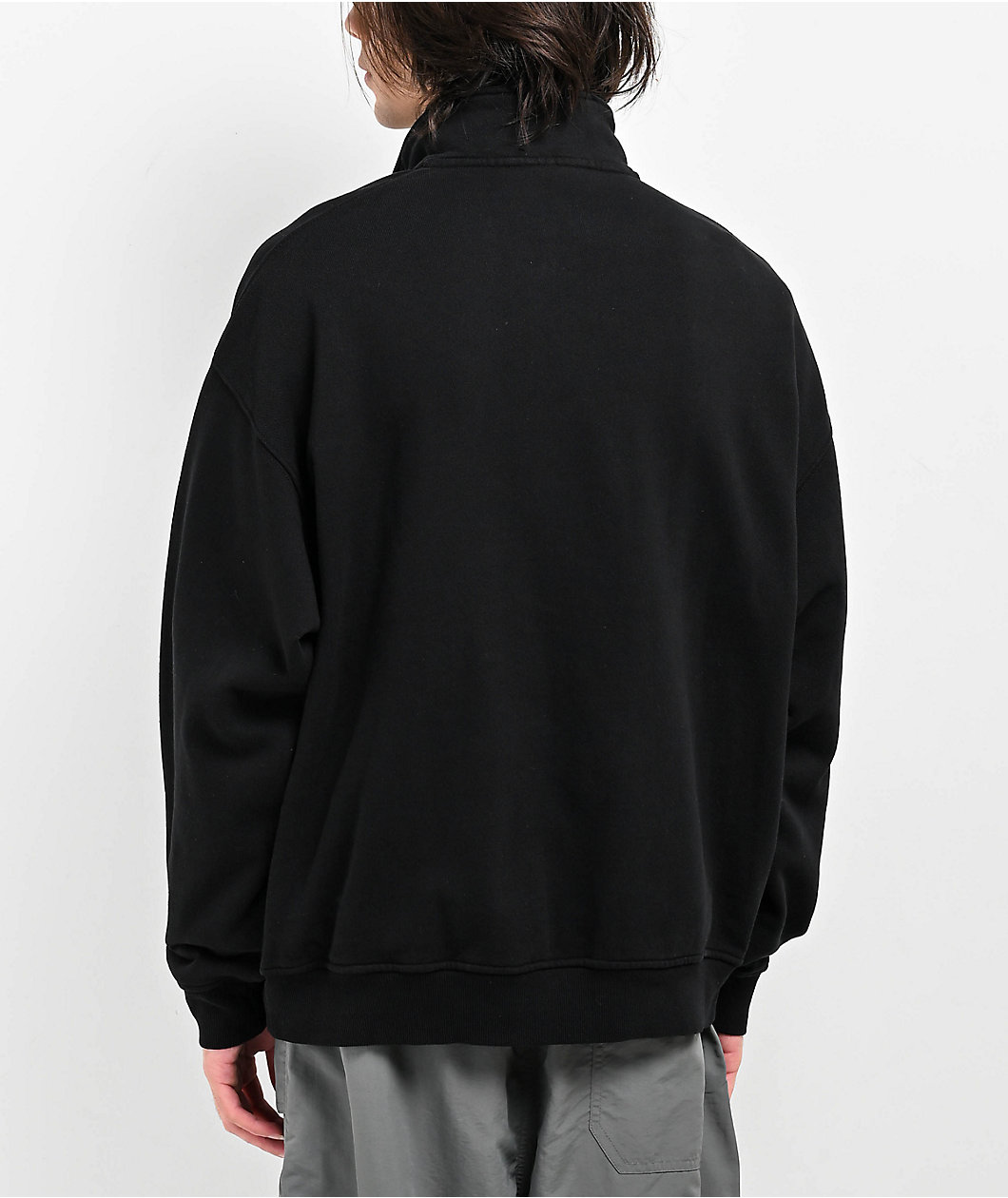 Shaka Wear 3M Logo Black Quarter Zip Sweatshirt