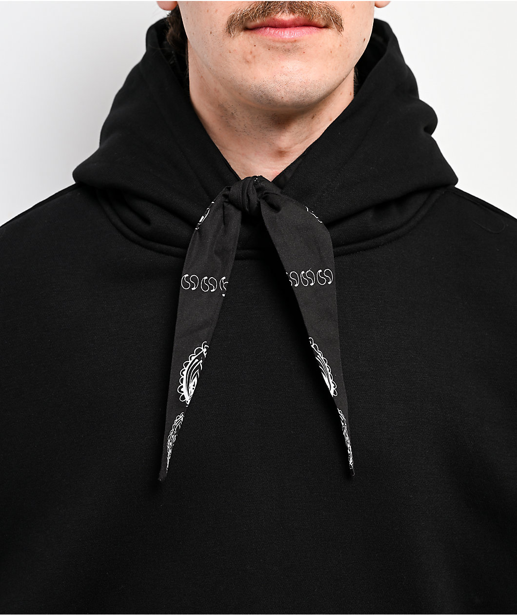 Shaka Wear Bandana Double Hood Black Hoodie