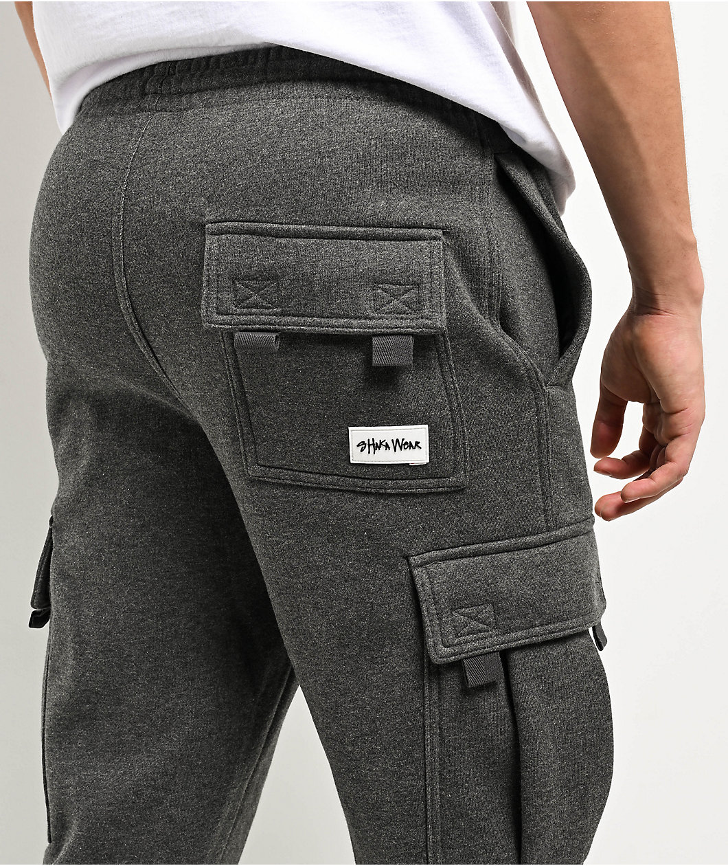 Shaka Wear Charcoal Fleece Cargo Sweatpants