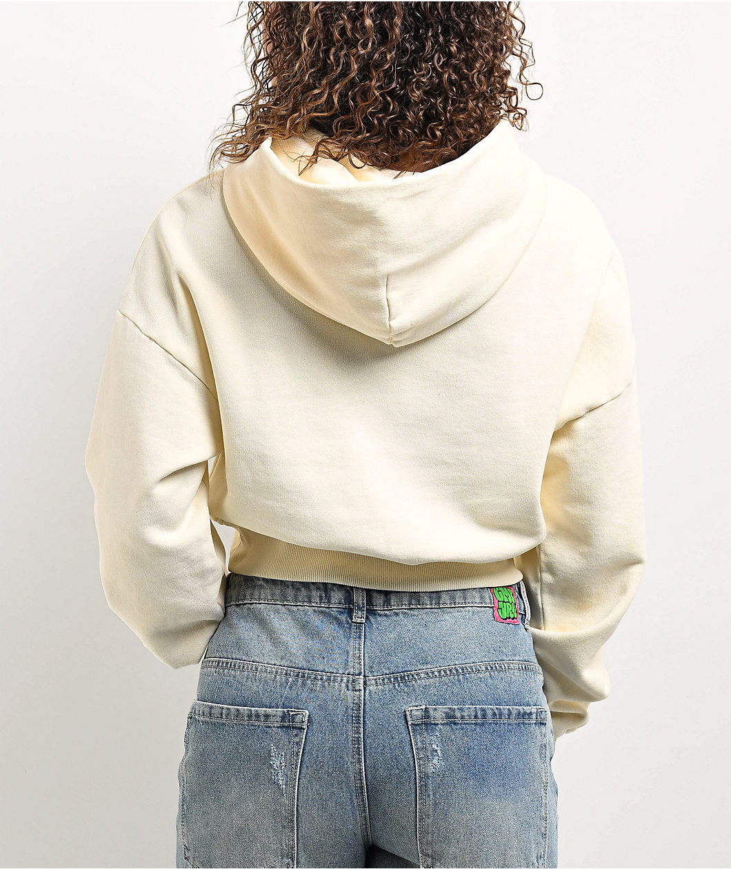 Shaka Wear Cream Crop Hoodie