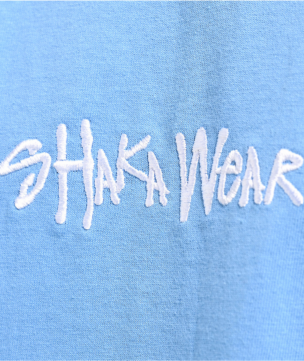 Shaka Wear Embroidered Logo Blue Heavyweight T-Shirt