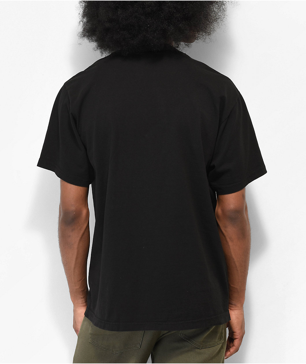 Shaka Wear Embroidered Logo Garment Dye Black Heavyweight T-Shirt