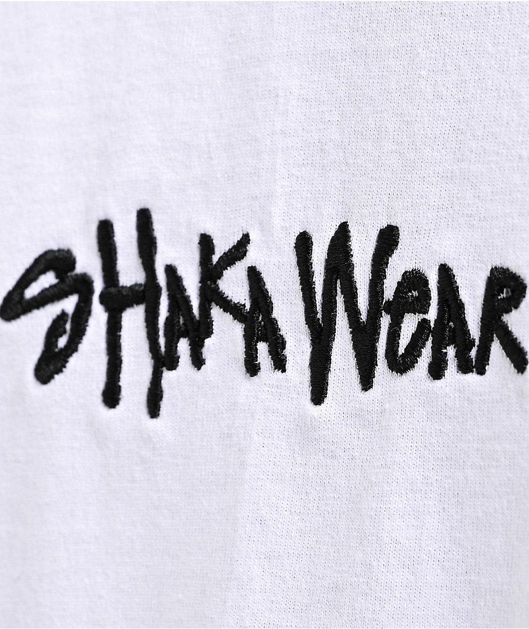 Shaka Wear Embroidered Logo White Heavyweight T-Shirt