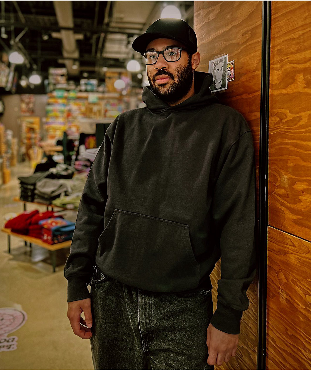 Shaka Wear Garment Dye Black Heavyweight Hoodie