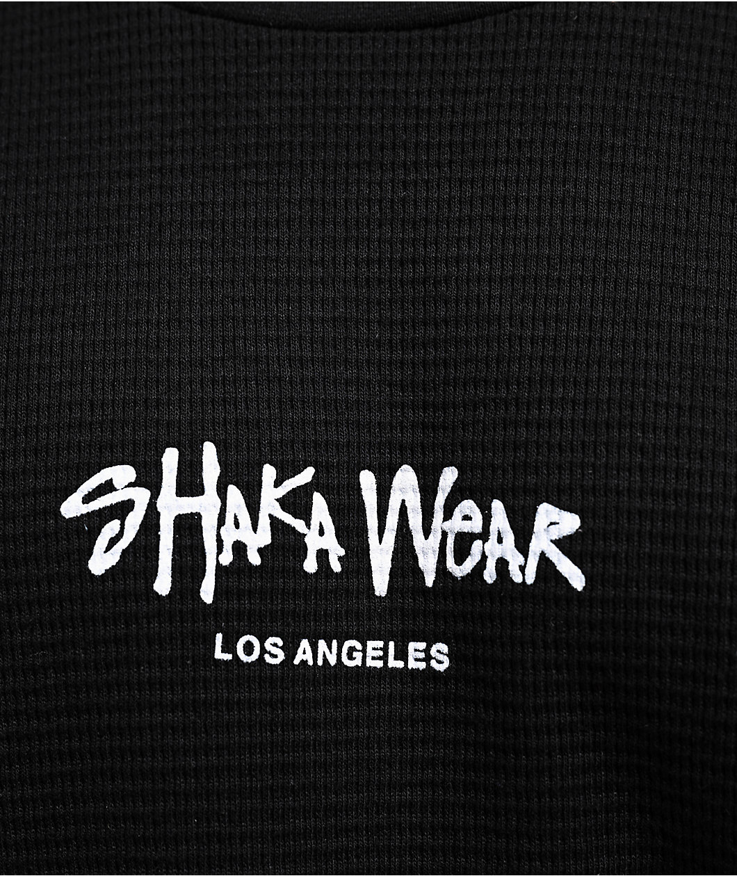 Shaka Wear Logo Black Heavyweight Long Sleeve Thermal T-Shirt